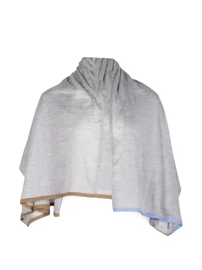 Pre-owned Hermes Knit Scarf In Grey