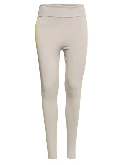 Pre-owned Hermes Knitted Side-stripe Leggings In Gray