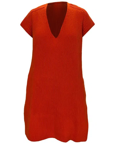 Pre-owned Hermes Hermès Knitted V-neck Dress (authentic Pre-loved)