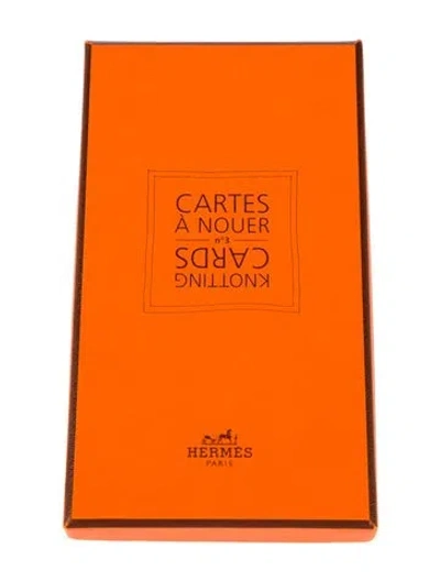 Pre-owned Hermes Knotting Cards Set In White
