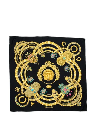 Pre-owned Hermes Kosmima Scarf In Black