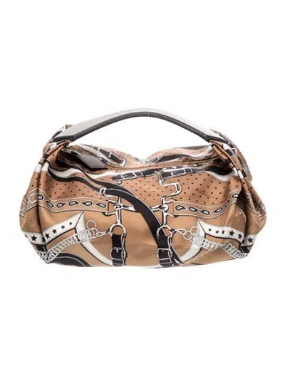 Pre-owned Hermes La Promenade Du Matin Bandana Balusoie Bag In Neutral