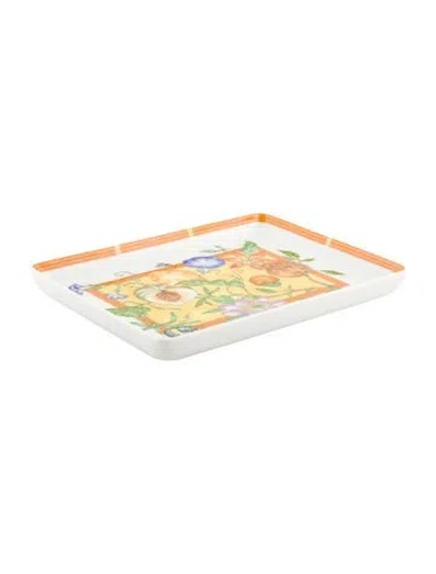 Pre-owned Hermes La Siesta Tray In Yellow