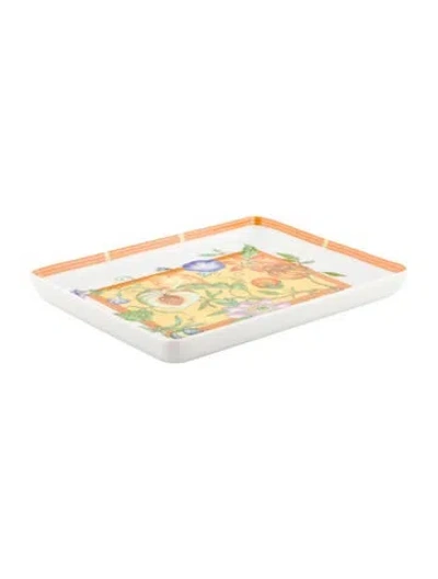 Pre-owned Hermes La Siesta Tray In Yellow
