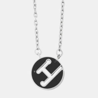 Pre-owned Hermes Labyrinth Nix Black Metal Lacquer