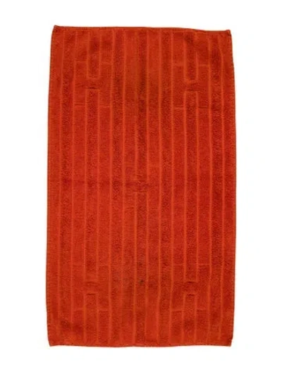 Pre-owned Hermes Labyrinthe Hand Towel In Orange