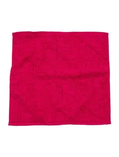 Pre-owned Hermes Labyrinthe Hand Towel In Pink