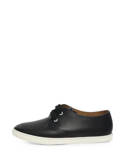 Pre-owned Hermes Lace-up Sneakers In Black