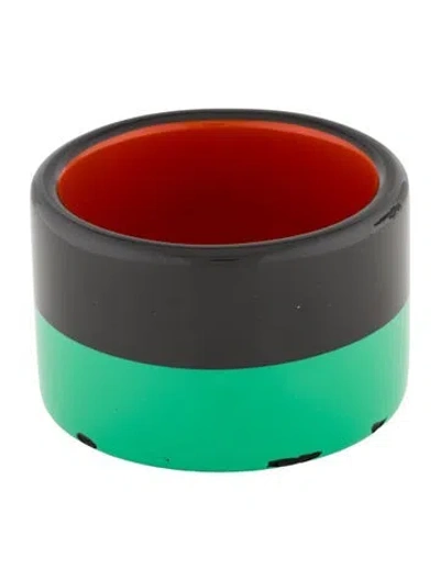 Pre-owned Hermes Lacquer Assam Wide Bangle, 7.25"