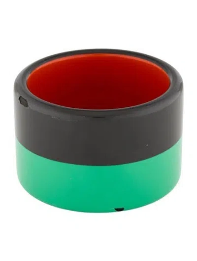 Pre-owned Hermes Lacquer Assam Wide Bangle, 7.25"
