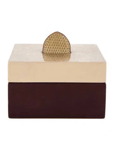 Pre-owned Hermes Lacquer Box In Brown