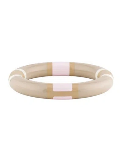 Pre-owned Hermes Lacquer H Equipe Bangle Bracelet, 8.5" In Multi