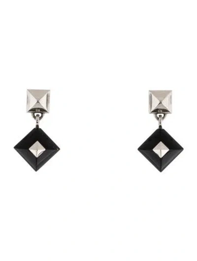 Pre-owned Hermes Lacquer Medor Drop Earrings In Multicolor