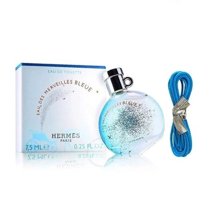 Hermes Ladies Eau Des Merveilles Bleue Edt 0.25 oz Fragrances 3346130009344 In White