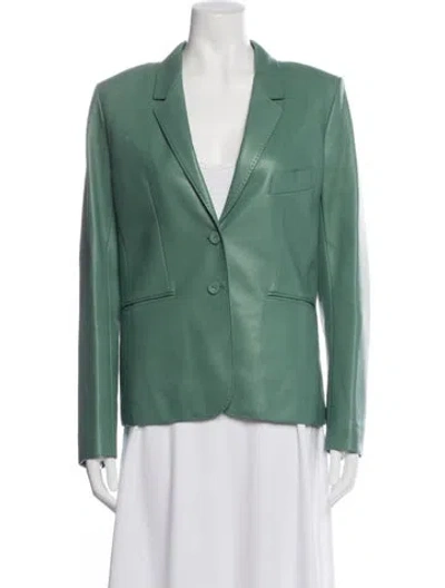 Pre-owned Hermes Lambskin Blazer In Green