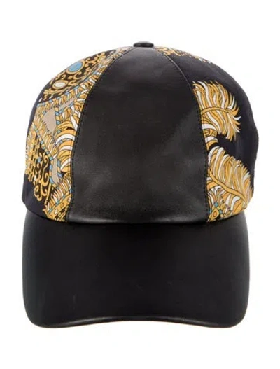 Pre-owned Hermes Lambskin Cap In Black