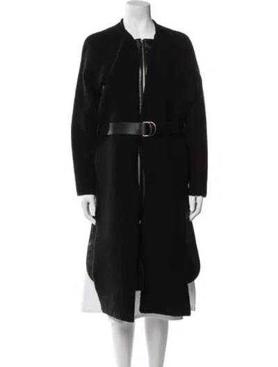 Pre-owned Hermes Lambskin Coat In Black