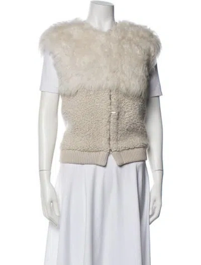 Pre-owned Hermes Lambskin Vest In Neutrals