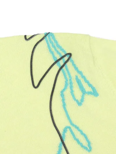 Pre-owned Hermes Lambskin-detail Sweater In Yellow
