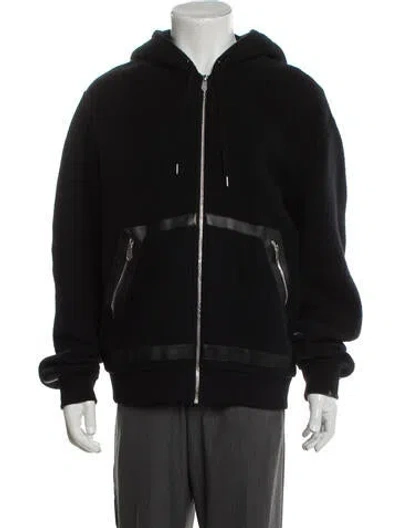 Pre-owned Hermes Lambswool Bomber Jacket In Black