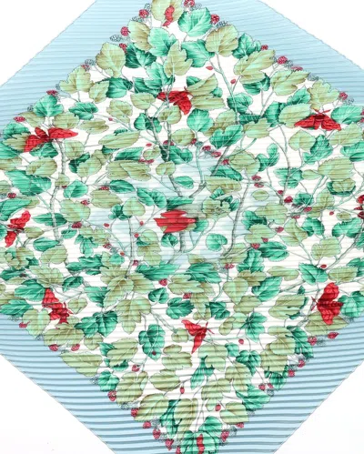 Pre-owned Hermes Hermès L'arbre De Soie Pleated Scarf 130 In Multi