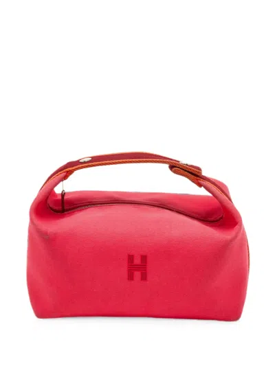 Pre-owned Hermes Large Bride-a-brac Clutch Bag In Pink