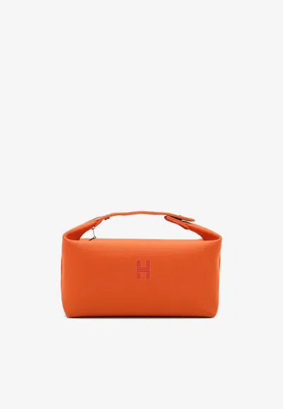 Hermes Large Bride-a-brac In Orange Feu Canvas