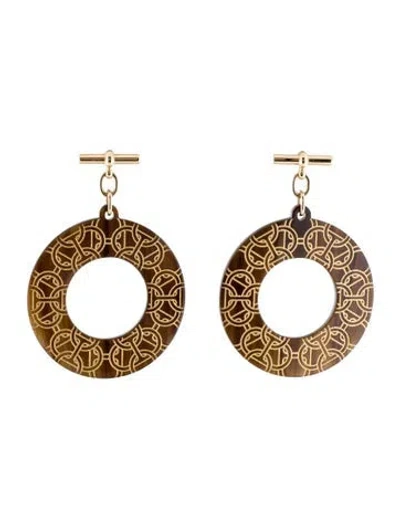 Pre-owned Hermes Large Chaine D'ancre Earrings In Multi