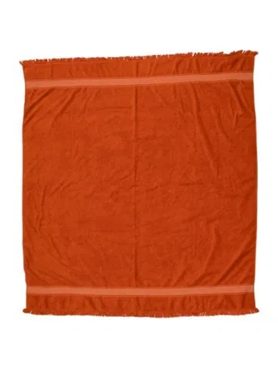 Pre-owned Hermes Large Yachting Beach Towel In Orange