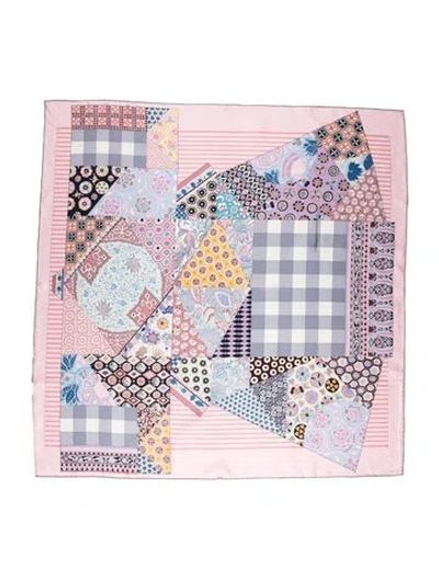 Pre-owned Hermes L'art Du Sarasa Silk Scarf W/ Tags In Pink