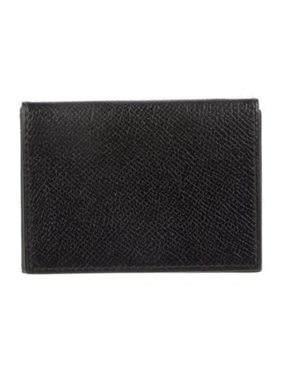 Pre-owned Hermes Late 1990's - Early 2000's Guernesey 3cc Card Case In Black