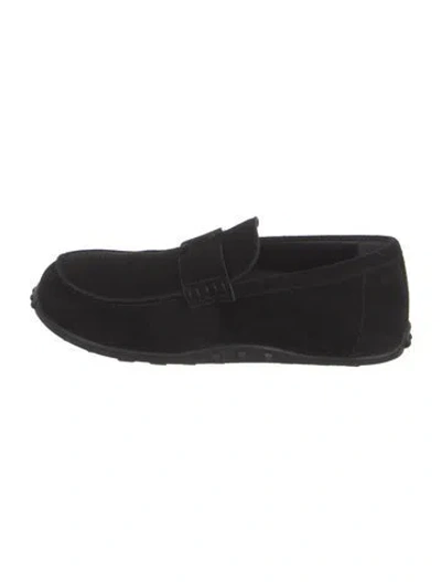 Pre-owned Hermes Lazy H Logo Loafers In Black