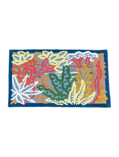 Pre-owned Hermes Le Chant Des Cigales Beach Towel In Blue