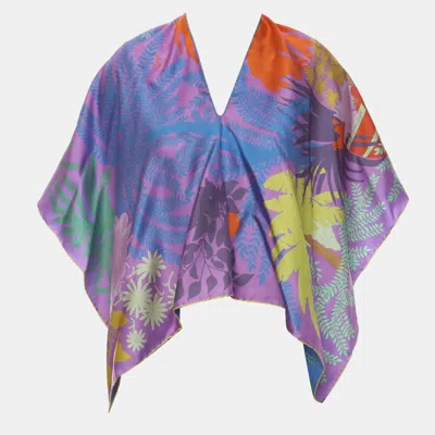 Pre-owned Hermes Le Jardin Des Peintres Dossard Scarf In Multicolor