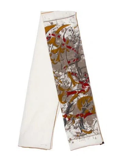 Pre-owned Hermes Le Mors A La Conétable Pareo In White