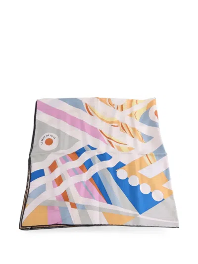 Pre-owned Hermes Le Rêve De Julia Scarf In Green