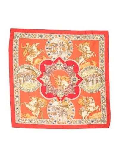 Pre-owned Hermes Le Triomphe Du Paladin Silk Scarf In Multi