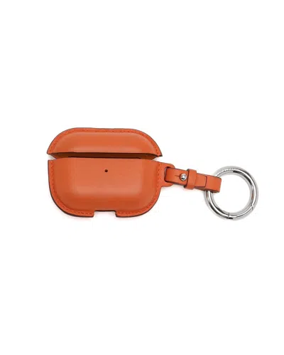 Pre-owned Hermes Hermès Leather Airpods Pro Case In Orange