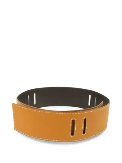 Pre-owned Hermes Leather Belt In Brown