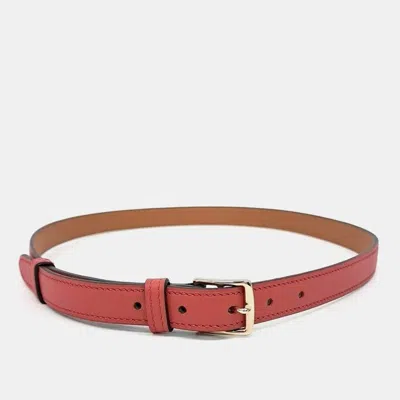 Pre-owned Hermes Leather Belt (r) In Brown