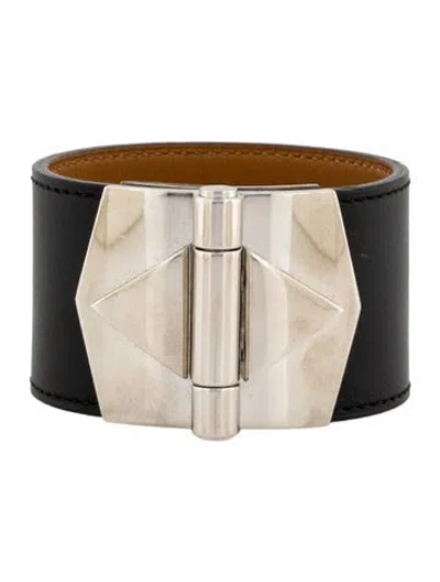 Pre-owned Hermes Leather Bérénice Cuir Bracelet In Multi