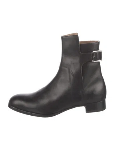 Pre-owned Hermes Leather Boots In Black