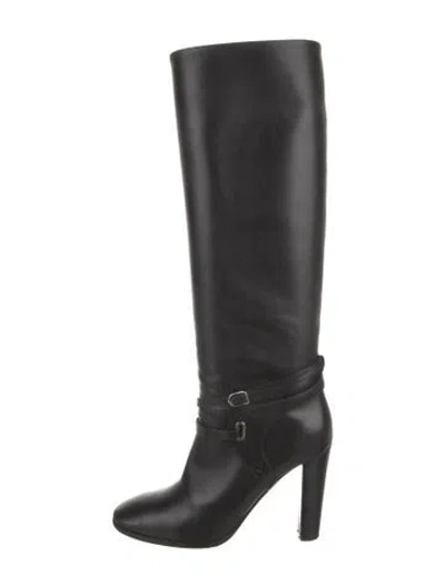 Pre-owned Hermes Leather Boots In Black