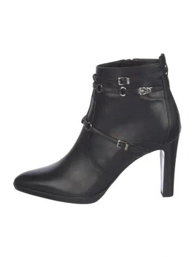 Pre-owned Hermes Leather Boots In Black