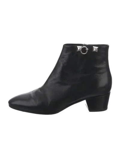 Pre-owned Hermes Leather Boots In Black