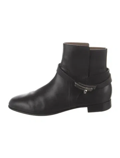 Pre-owned Hermes Leather Boots In Black