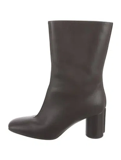 Pre-owned Hermes Leather Boots In Brown