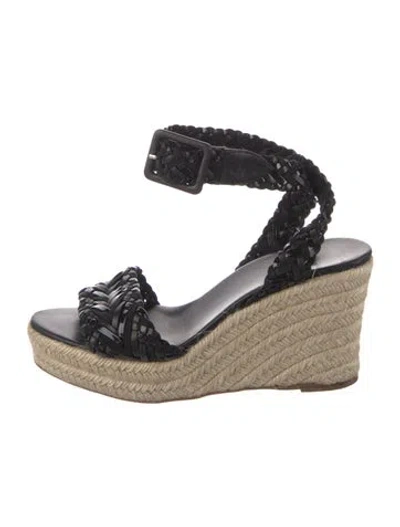 Pre-owned Hermes Leather Braided Accents Espadrilles