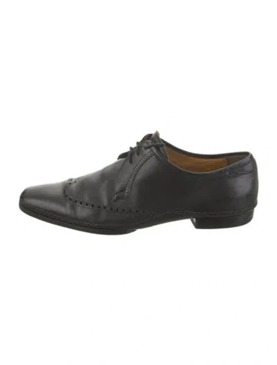Pre-owned Hermes Leather Brogues In Black
