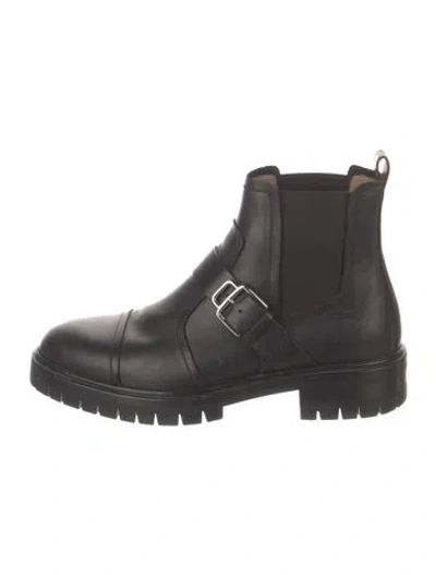 Pre-owned Hermes Leather Chelsea Boots In Black